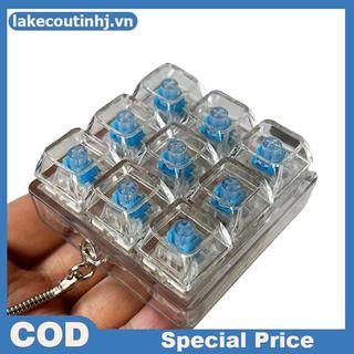 Lu 4Key Bàn Phím Cơ Trục Máy Kiểm Tra Bàn Phím LED Công Tắc Đồ Chơi Keycap Mẫu Để Giảm Căng Thẳng Văn Phòng Chơi Game Móc Khóa Quà Tặng tinhj