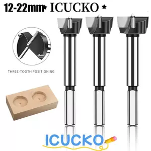 ICUCKO Bản lề Mũi khoan, Mũi khoan cacbua vonfram 12-22mm, Dụng cụ chế biến gỗ ba chân hợp kim