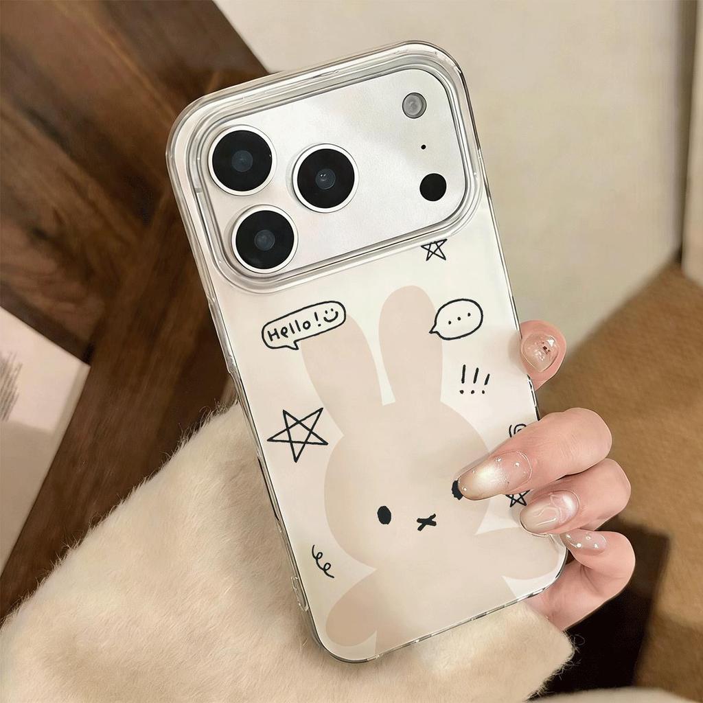 Miffy Funny cho 16 trường hợp iPhone 17Air Lớp kép 14/13/11Pro