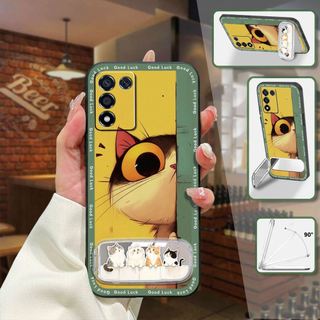 Ốp Điện Thoại Chân Đế Gương Cho OPPO K9S / Realme Q3S / Q3T / K10 Vitality Edition Túi Điện Thoại Thêu Chống Bụi Bẩn Bảo Vệ Chống Sốc Chống Thấm Nước Thiết Kế Thời Trang Bọc Toàn Bộ Hoạt Hình