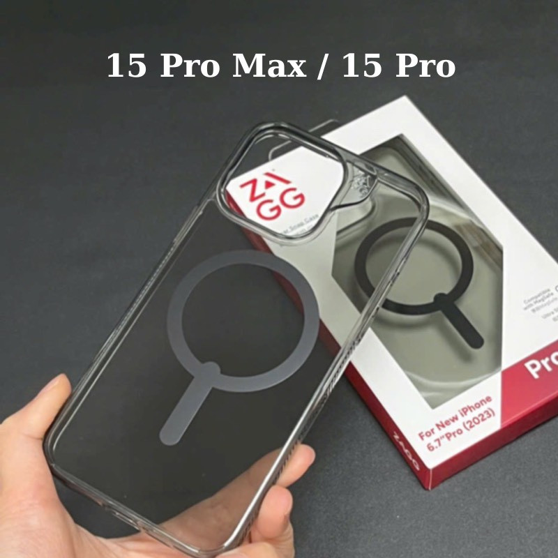 [Chính Hãng] Ốp Lưng ZAGG Ultra Slim Cho iPhone 15 Pro Max/15 Pro - Chống Sốc D3O Quân Đội Mỹ 4M, Kháng Khuẩn, Magsafe