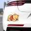 Winnie the Pooh Xe Điện Xe Máy Dễ Thương Vui Nhộn Pin Trang Trí Ô Tô Độc Đáo Khối Sáng Tạo Vết Xước Miếng Dán 26.3.26