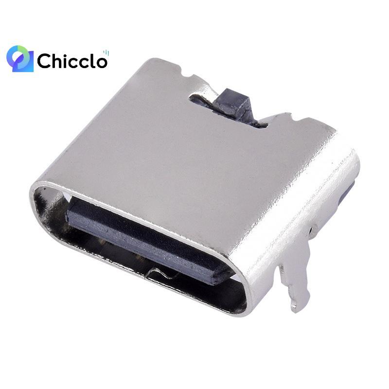 [chiccloset0] 10 Cái 2 Pin Micro USB Loại C Kết Nối Soet USB 3.1 Type-C Nữ Power Ja Do Cho Cổng Sạc Điện Thoại Di Động Đẹp
