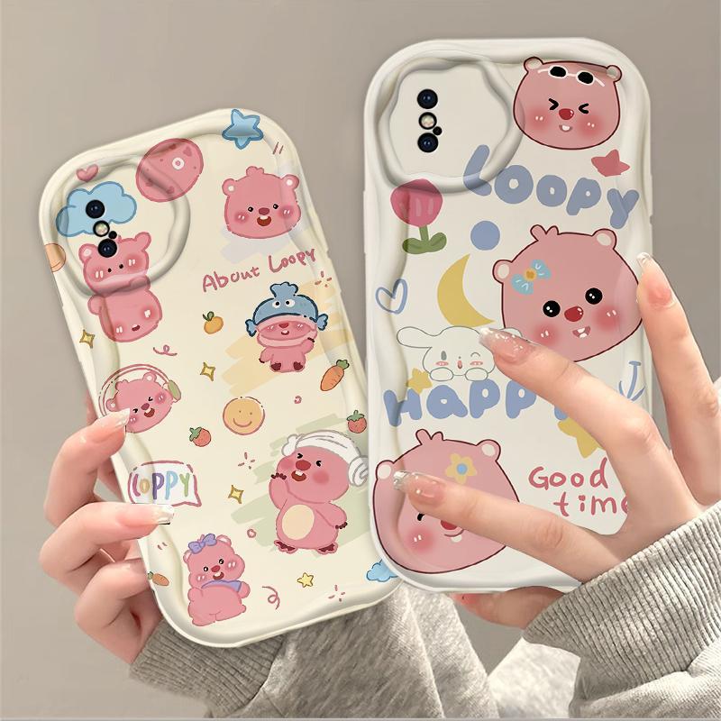 Thích hợp cho iPhone X XS Max XR 3D TPU mềm hoạt hình dễ thương Loopy Vỏ điện thoại chống sốc