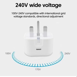 Elough PD25W Sạc Siêu Nhanh Loại C Cho Điện Thoại Di Động Phích Cắm Vương Quốc Anh Có Thể Gập Lại Bộ Sạc Tường