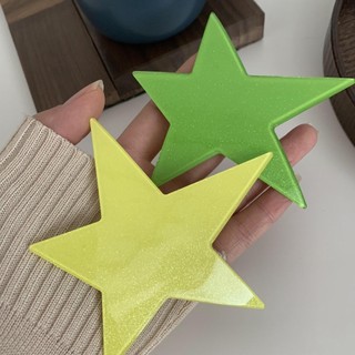 Ngọt Ngào Mát Nóng Phong Cách Cô Gái Năm Cánh Sao Mỏ Vịt Kẹp Ngôi Sao Không Đều Acrylic Tóc Bên Nổ Kẹp Mũ Đội Đầu Phụ Kiện Tóc