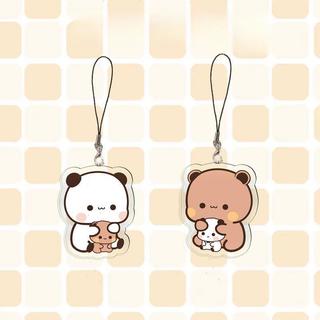 ( QUÀ TẶNG VALENTINE ) Cute Couple Keychain Pendant for Bags or Backpacks, Trendy Stude