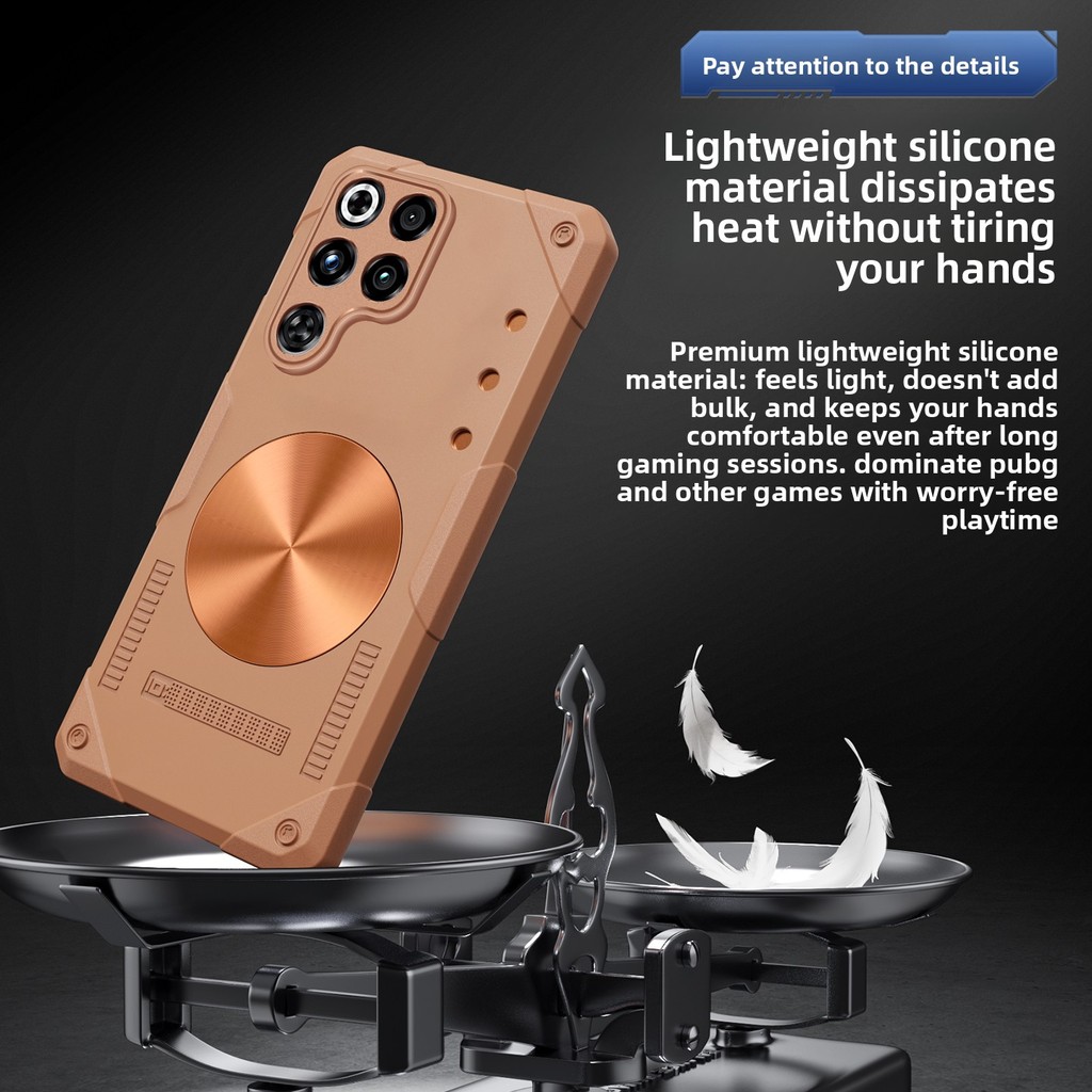 Giảm Giá Cho Redmagic 11 11s Air 11 Pro Plus / 10 Pro / 9 Pro Plus Từ Tính Tản Nhiệt Kim Loại Đồng Đỏ Cao Cấp Vỏ Điện Thoại Giáp TPU Vỏ Chống Sốc | BigBuy360 - bigbuy360.vn