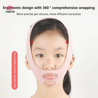 HWETR Trẻ Em Ngủ Chống Mở Miệng Ngăn Ngừa Mở Miệng Băng Mặt Chữ V Mặt nạ Làm Thắt Da Chỉnh Sửa Thói quen Ngủ Trẻ Em