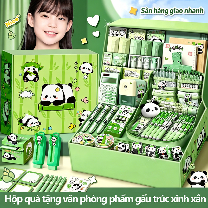 Hộp quà sinh nhật văn phòng phẩm - Bộ dụng cụ học tập đa dạng, phù hợp làm quà sinh nhật