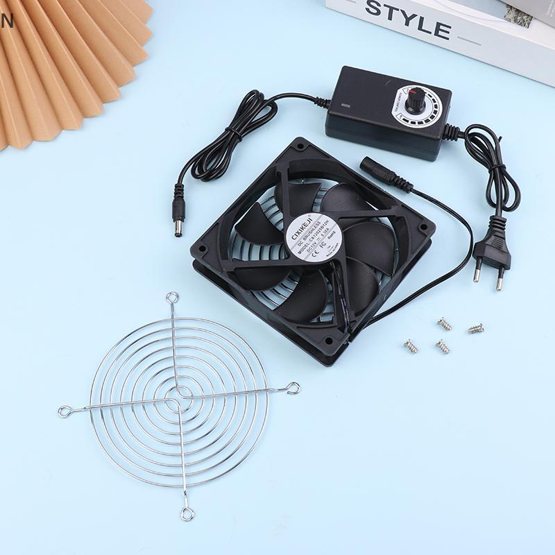 NS 12CM 2700RPM Quạt Làm Mát Có Bộ Điều Khiển + 2 Vỏ Lưới Kim Loại 12V Khung Máy BTC Máy Làm Việc Tủ Tản Nhiệt Máy Chủ Quạt NS