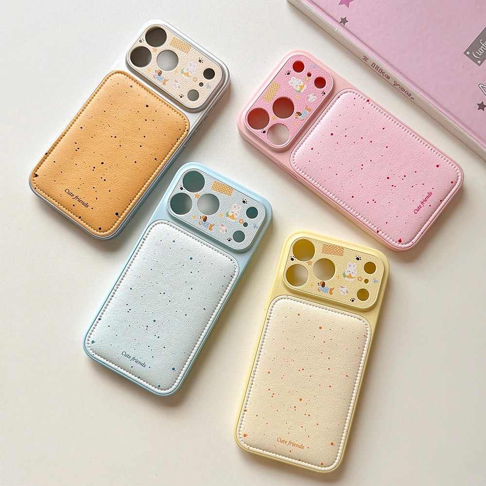 Ốp Điện Thoại Da Thỏ Hoạt Hình Nhiều Màu Sắc Chấm Cho iPhone 17 Pro Max 16 15 14 13 Vỏ Bảo Vệ Chống Sốc