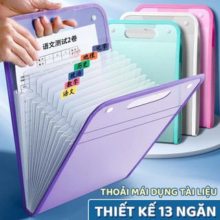 Túi Đựng Tài Liệu Dọc Cầm Tay – Chất Liệu PP Dung Tích Lớn, Có Ngăn Phân Loại Hồ Sơ