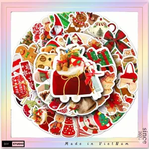 100 sticker Trang trí Giáng sinh Noel siêu hot chất lượng cao 2025 mẫu mới siêu hot