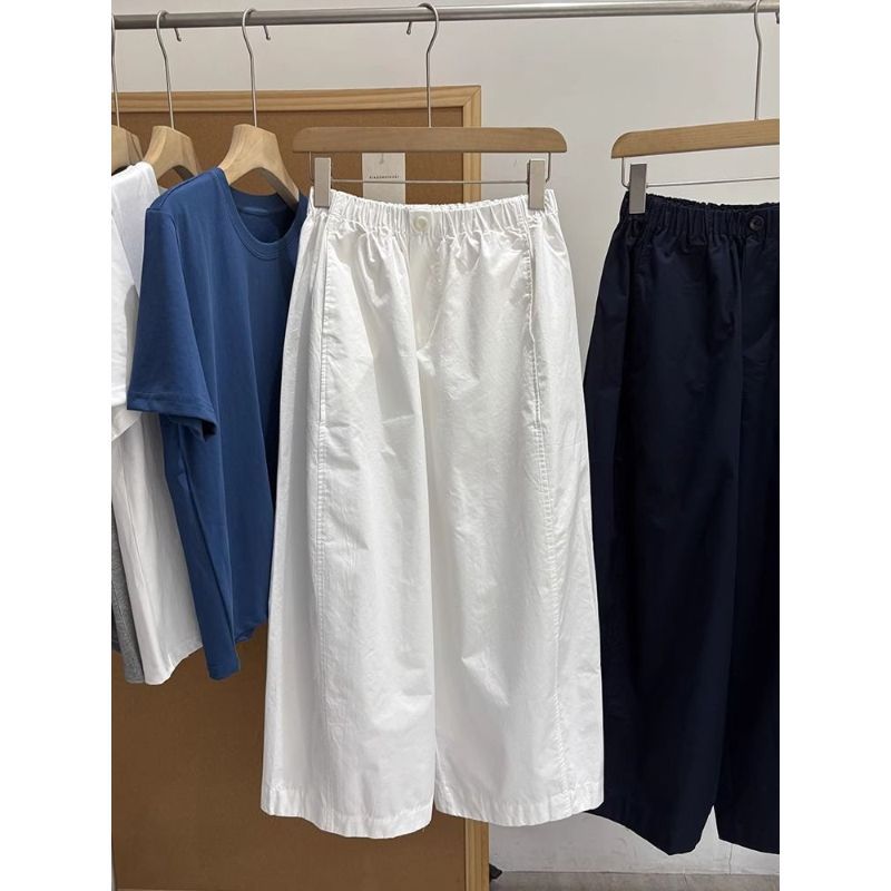 Quần bóng bay nữ bằng vải cotton đã giặt, kích thước lớn, phong cách Hàn Quốc sang trọng, phù hợp mùa hè