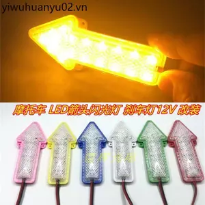 Xe Máy Đèn LED Mũi Tên Biến Tín Hiệu Nhấp Nháy Đuôi Đèn Phanh Phong Cách Mới Ánh Sáng Vàng Streamer Sửa Đổi 12V Đèn Cảnh Báo