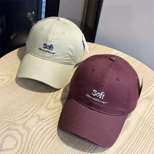 Mũ Bóng Chày Nữ Phong Cách Hàn Quốc, Thêu Chữ Đơn Giản, Mặt Nhỏ Phù Hợp Mùa Xuân Hè