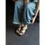 TT Phong Cách Hàn Quốc Bện Đeo Chéo Flip-Flops Nữ Mùa Hè 2026 Mũi Vuông Dày Giày Sandal Dép Có Váy