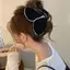 Kẹp tóc tam giác nhung cổ điển phong cách Pháp - Thu Đông, phù hợp với style updo Shark
