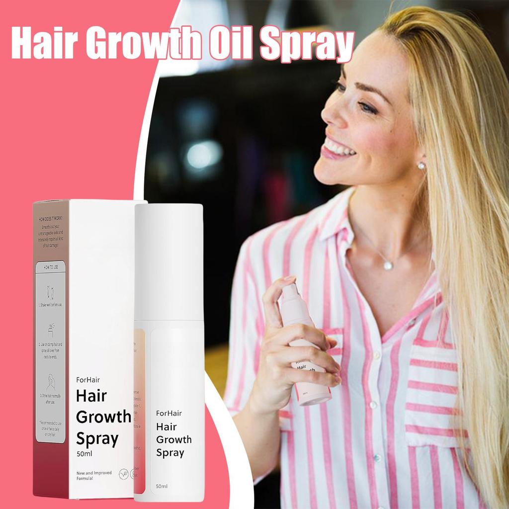Hair Growth Oil Spray 50ml Hair Growth Scalp Spray Fast-Absorbing Oil Non-Greasy Mist for Thicker Fuller Density ewoekvn