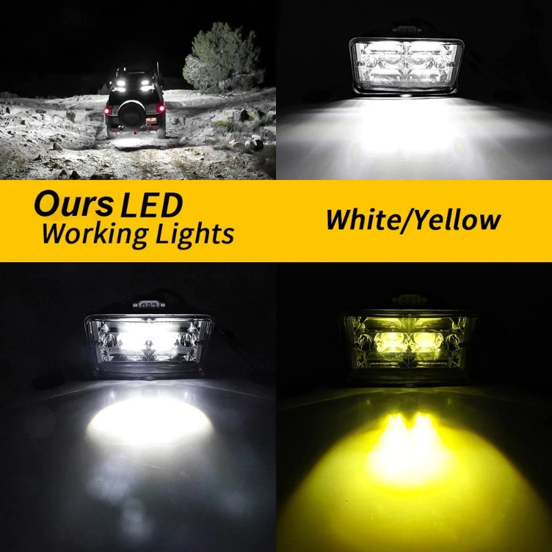 Đèn LED Ô Tô 12V/24V Siêu Sáng - Ánh Sáng Trắng/Vàng, Tiết Kiệm Điện, IP67, Cho Đèn Pha & Sương Mù