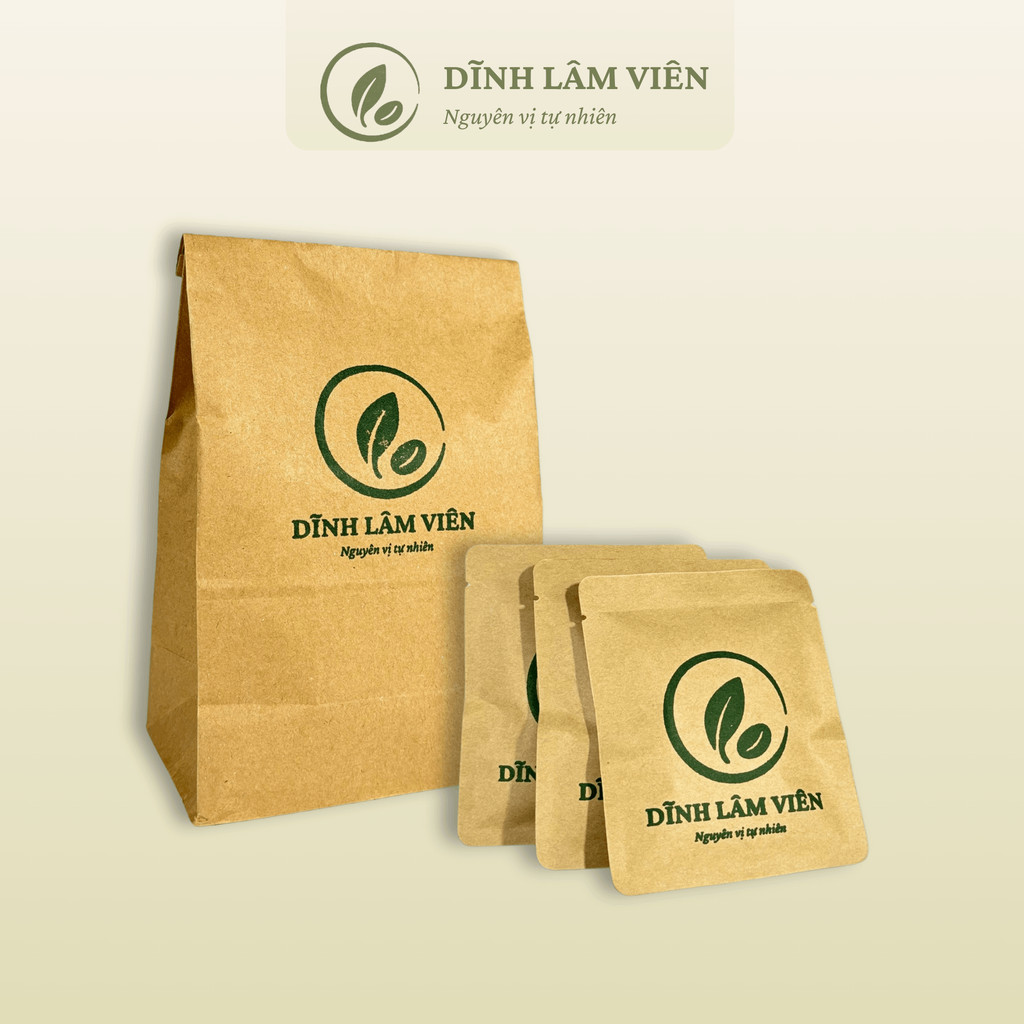 Cà phê Robusta Gia Lai phin giấy rang củi nguyên chất 20g | Dĩnh Lâm Viên