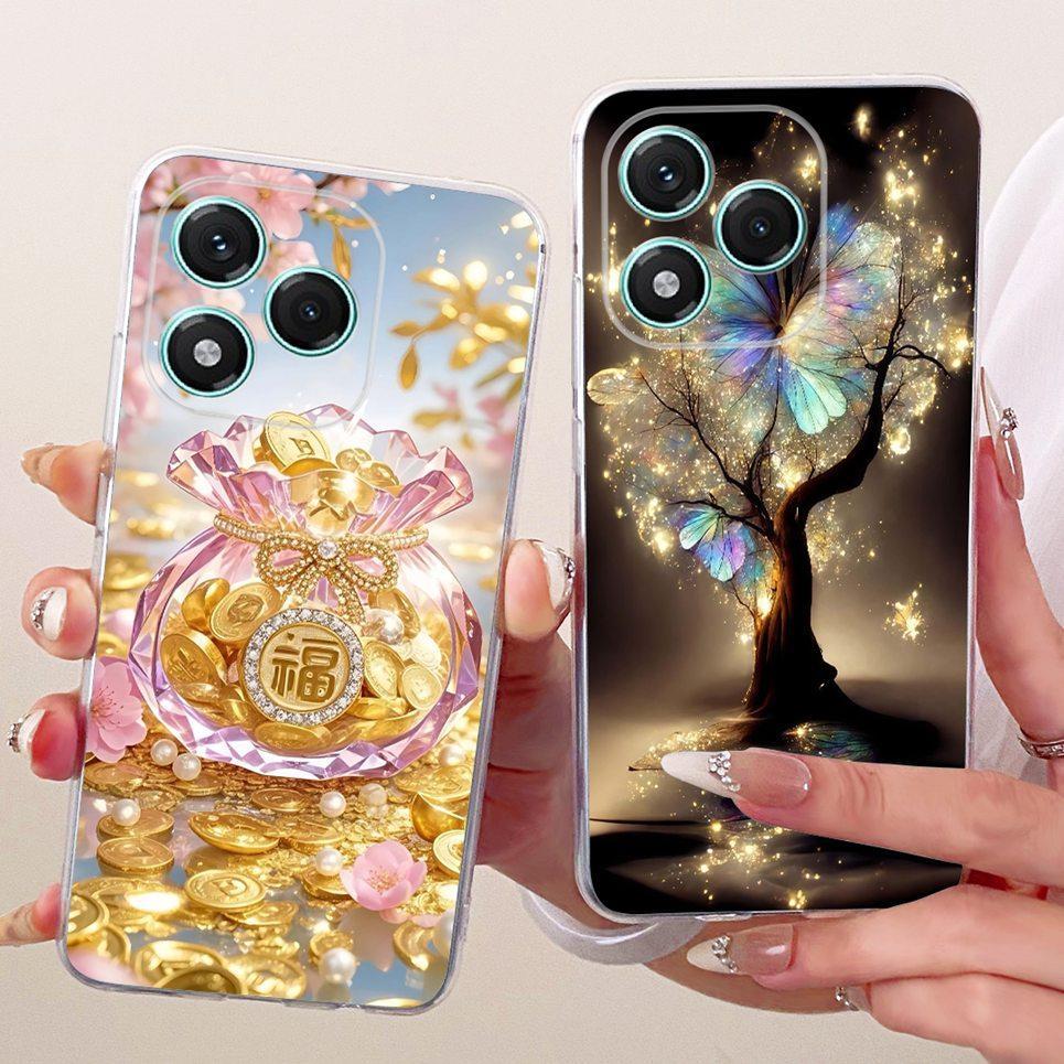 Ốp Silicon Mềm Trong Suốt Cho Honor 400 Lite 400 pro Ốp Điện Thoại Honor400 Cover Hoạt Hình Mèo Rồng Hoa Bướm Họa Tiết