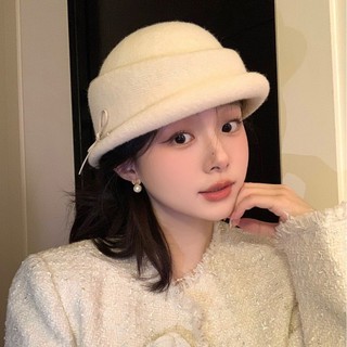 Ốc leo núi len top mũ nữ phong cách Hepburn cho thu đông