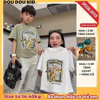 [AFF-DOU DOU KID] AP60 Áo Phông Hữu Cơ Cao Cấp Trẻ Em 14-45kg,Chất Mềm