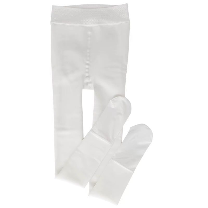Mùa Thu - Quần Legging Nữ Sữa Trắng Dày Lông Cừu Ấm Áp, In Sọc Dọc Mỏng