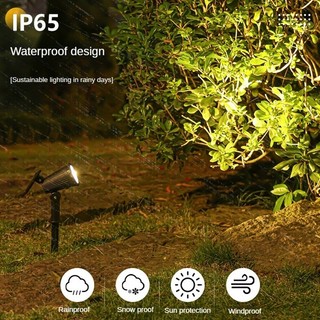 Đèn LED led Năng lượng mặt Spotlight Thông minh điều khiển ánh sáng ngoài trời không thấm nước cắm cỏ ánh sáng sân vườn