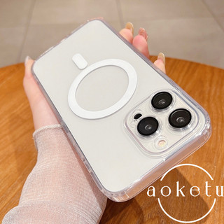 Ốp điện thoại từ tính acrylic siêu mỏng, trong suốt cao cho iPhone 11 12 13 14 15 16 17 Pro Max, tích hợp màng ống kính chống rơi
