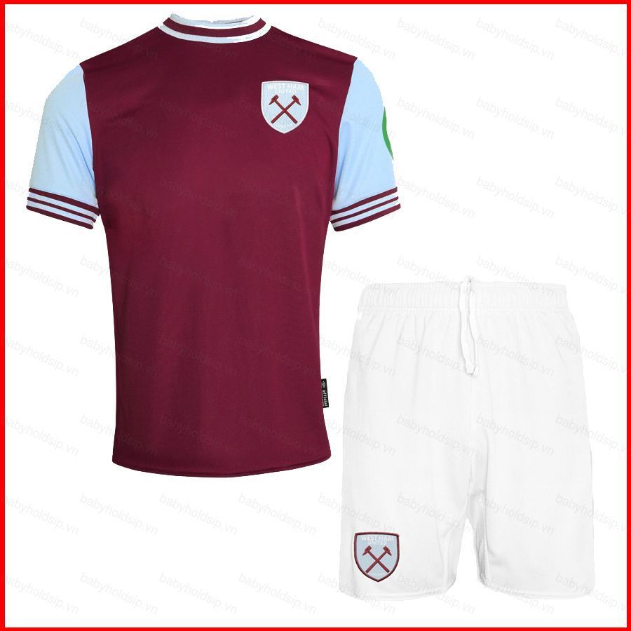 Áo và quần short bóng đá West Ham United sân nhà cho mọi kích cỡ từ trẻ em đến người lớn plus size 2024-2025