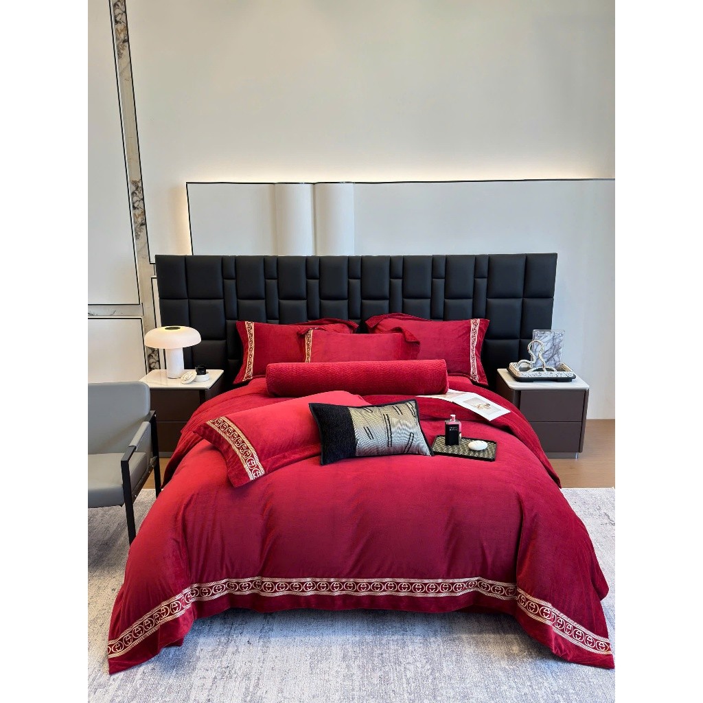 Set chăn ga 5 món chần bông nỉ nhung Memminbedding Luxury dày dặn, ấm áp, đẳng cấp sang trọng, tinh tế - Tổng hợp 68