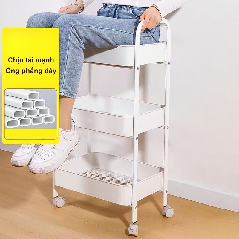 Xe Đẩy Spa thép giỏ Tải trọng 100kg Kệ sắt đa năng cao cấp Xe để đồ Nhiều màu sắc lựa chọn
