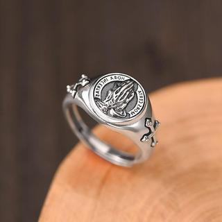 Nhẫn thời trang sáng tạo mới dành cho nam bằng bạc Thái - Nhẫn chống phai màu, có thể điều chỉnh