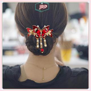 JRP Thời Trang Thanh Lịch Zircon sel Kẹp Tóc Phụ Kiện Dành Cho Nữ Retro Dân Tộc Phong Cách Nhỏ Cua Kẹp Mũ Trang Sức Quà Tặng JRP