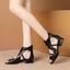Giày Sandal La Mã Nữ Mùa Hè 2025 Phong Cách Mới Thấp Dày Gót Cao Cấp Dép Dày Gót Rỗng Miệng Cá Cao Cấp Dép Nữ26040109