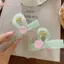 HFSHY Kẹp Tóc Hình Bầu Dục Có Hạt Hồng, Thời Trang Cho Đi Dạo Và Hàng Ngày