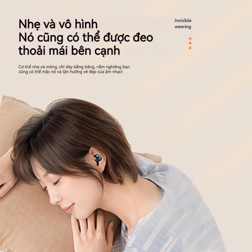 Tai nghe ngủ TWS X55, Tai nghe Bluetooth không dây, Âm thanh nổi Hi-Fi, có micrô giảm tiếng ồn chống nước