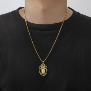 Dây chuyền mặt trăng thép không gỉ, thiết kế vintage phù thủy, hộp dây xích rỗng, món quà độc đáo