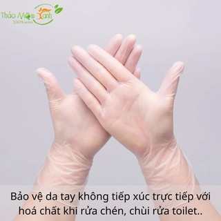 Găng Tay Làm Bếp Siêu Dai Hộp 100 Cái Nấu Ăn Làm Bếp Vệ Sinh siêu bắt tay,chất liệu TPE không mùi