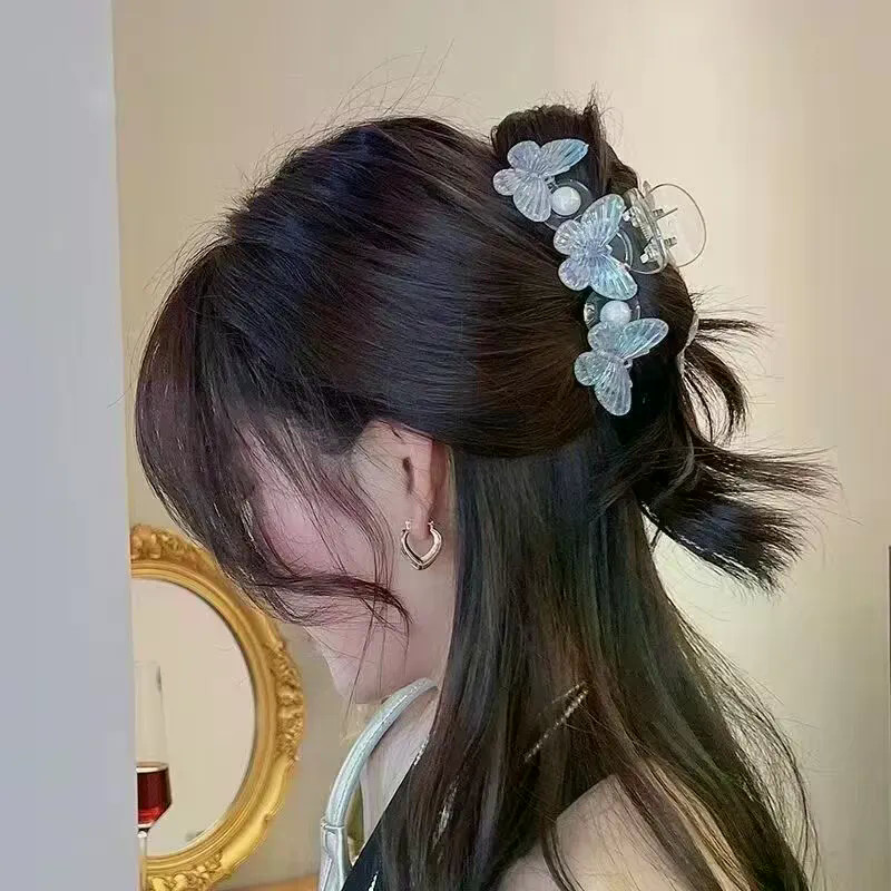 Đinh tóc Mori cao cấp với ngọc trai và bướm - Phong cách sang trọng cho mọi dịp