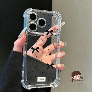 Ins Style Bow Tie Ốp Điện Thoại Trong Suốt Cho Google Pixel 10 Pro XL 9A 9 Pro XL 8A 8 7 Pro 7A 6 Pro 6A 5 5A 4 XL 4A 3 3A XL 4G 5G Vỏ Sang Trọng Đơn Giản Chống Rơi Ốp lưng mềm