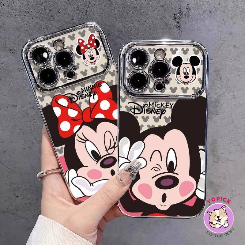Ốp điện thoại chuột hoạt hình cho iphone17 16 15pro ốp cửa sổ lớn 14 13 12 11 7Plus X XS Xsmax siêu đẹp và độc đáo Vỏ ống kính trọn gói DDSC