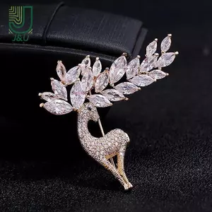 Trâm Cài Hình Nai Pha Lệ Sáng Bóng - Phụ KiệnCorsage Cho Áo Khoác