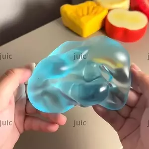 Đồ chơi bóp Fidget JUIC, Tinh thể đàn hồi chậm Chống căng thẳng Cảm giác Fidget, Giảm căng thẳng Mô phỏng Chất liệu mềm giác quan Đồ chơi giải nén phục hồi chậm cho quà tặng Giáng sinh