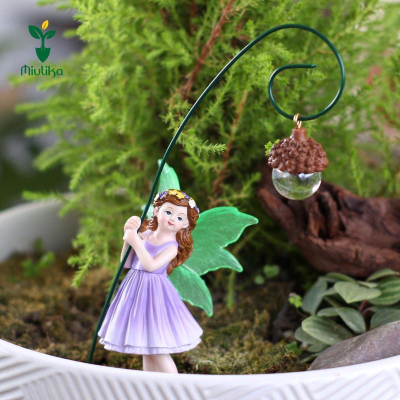 Miulika Tượng Cổ Tích Vườn Cọc Cây Trang Trí Nồi Điêu Khắc Nhỏ DIY Cây Cảnh Thủ Công Cho Sân