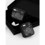 Hộp đựng tai nghe màu đen đơn giản Thích hợp cho AirPodspro3 Thích hợp cho AirPods4 Retro Thiết kế máy ảnh Vỏ mềm chống sốc