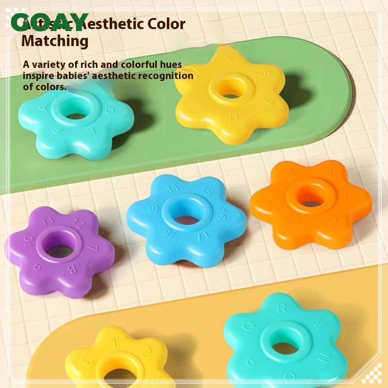 GOAY 1 Bộ Montessori Xoay Cầu Vồng Tháp Bé Staing Đồ Chơi Trẻ Em Phát Triển Kỹ Năng Vận Động Trò Chơi Quay Staing Đồ Chơi Quà Tặng Giáo Dục VN